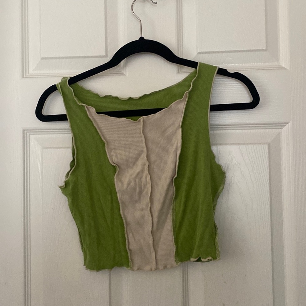 Green Cropped tank top